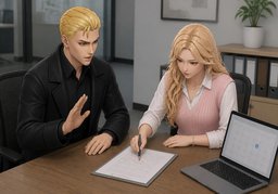 现有合同到期是〜吗？のイラスト