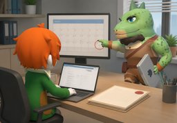 试用期限是〜吗？のイラスト