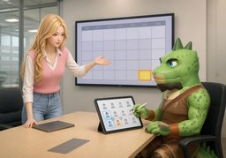 公司内部可以投入〜人吗？のイラスト