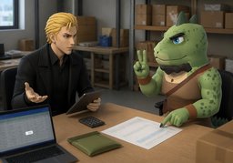 能不能再降价？のイラスト
