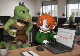 发现问题〜のイラスト