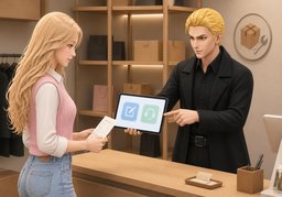 如何变更订单？のイラスト