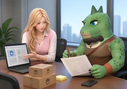 可以再委托〜吗？のイラスト