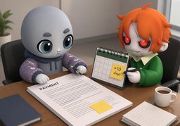 请说明〜有无问题？のイラスト