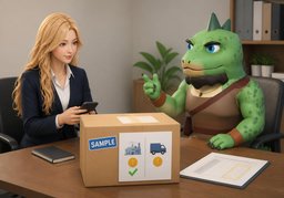 样品费用由〜承担のイラスト