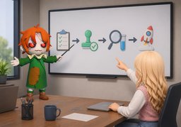 变更流程是〜のイラスト