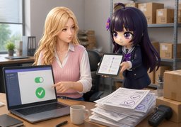 启用自动确认のイラスト