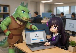 通过〜提交のイラスト