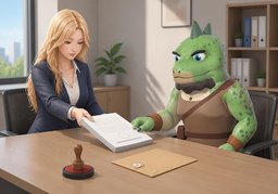 请签字盖章のイラスト