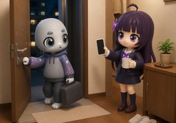 到家请告诉我のイラスト