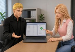 您对处理结果满意吗？のイラスト