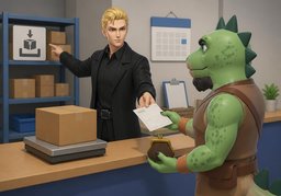 请将商品寄回〜のイラスト