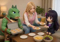 够〜吃吗？のイラスト