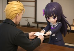 请用双手接过のイラスト