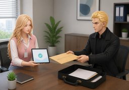 我愿意配合调查のイラスト