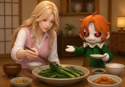 我来夹〜のイラスト