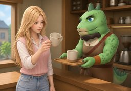 需要换杯〜吗？のイラスト
