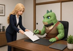 申请〜假のイラスト
