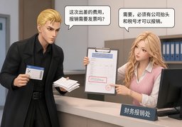 报销需要发票吗？のイラスト