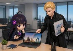 出差地点是〜のイラスト