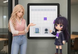 是面谈还是线上进行？のイラスト