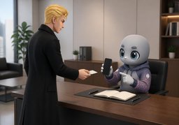 面试结果可以电话通知吗？のイラスト