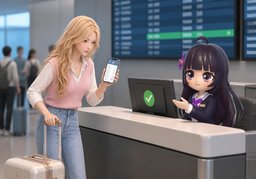 航班有延误吗？のイラスト