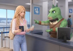 入境时需要出示〜？のイラスト