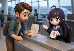 签证过期后可以出境再申请吗？のイラスト
