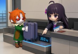 行李〜是多少？のイラスト