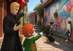 哪里适合拍照？のイラスト