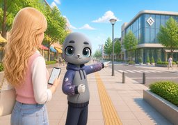 最近的〜在哪里？のイラスト