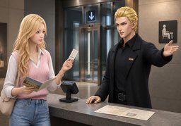 馆内有休息区吗？のイラスト