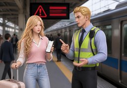 公共交通可能延误のイラスト