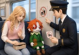 车上请勿饮食のイラスト