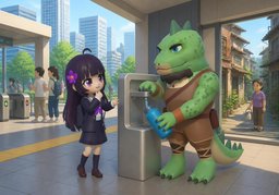 自来水〜喝吗？のイラスト