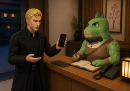 请帮我联系家人のイラスト