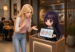 餐厅能照顾〜吗？のイラスト