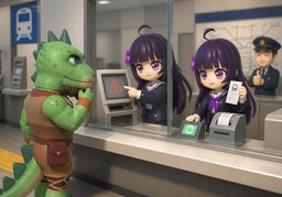 请重新出票のイラスト