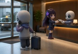 别人可以代办入住吗？のイラスト