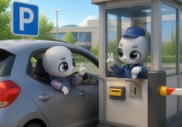 停车〜收费吗？のイラスト