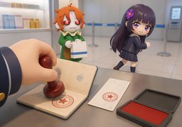 海关盖章了吗？のイラスト