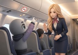 飞机上不能吸烟のイラスト
