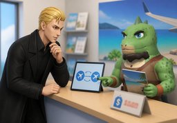 是否包含往返？のイラスト