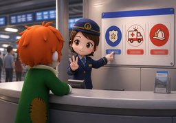 紧急电话是多少？のイラスト