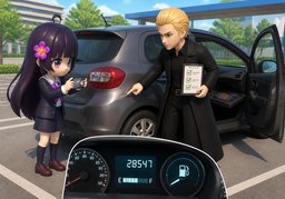 还车后怎么检查？のイラスト