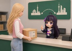 几天能到？のイラスト