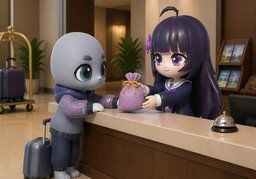 有礼品〜吗？のイラスト