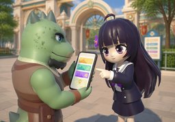 在哪查票价？のイラスト