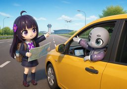 多少公里？のイラスト